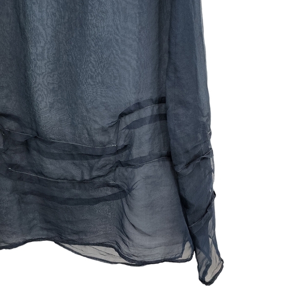 Homefrocks Women's 100% Silk Sleeveless Nipped Tunic Top - M - Picture 3 of 7